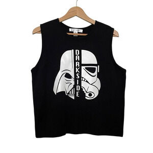 Vintage Rafael‎ Sleeveless Lambswool Blend Sweater Dark Side Star Wars Size XL
